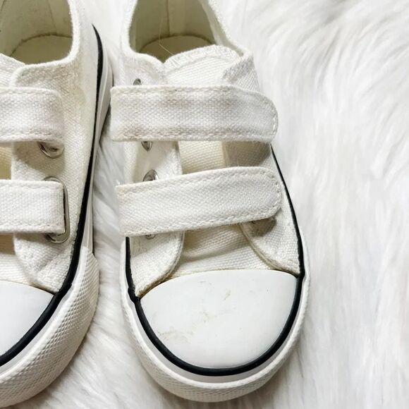 Mishansha Velcro Canvas Sneakers White Size 8 - Picture 7 of 8